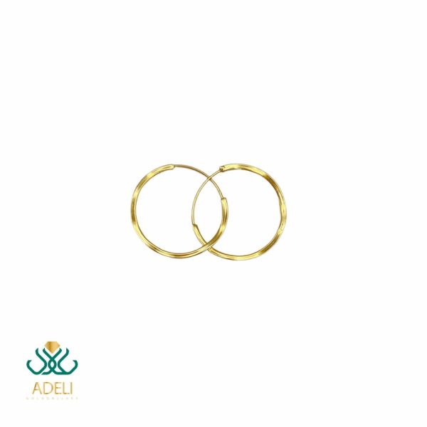 گوشواره طلا حلقه ای تراشه