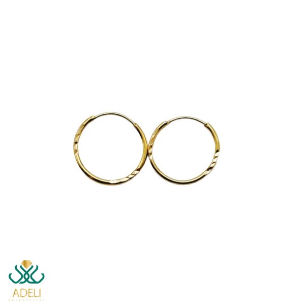 گوشواره طلا حلقه ای تراشه