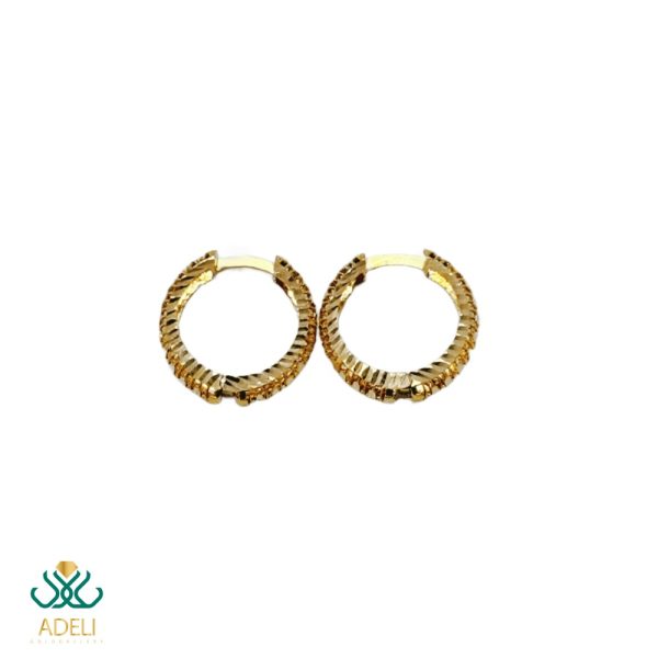 گوشواره طلا حلقه ای تراشه
