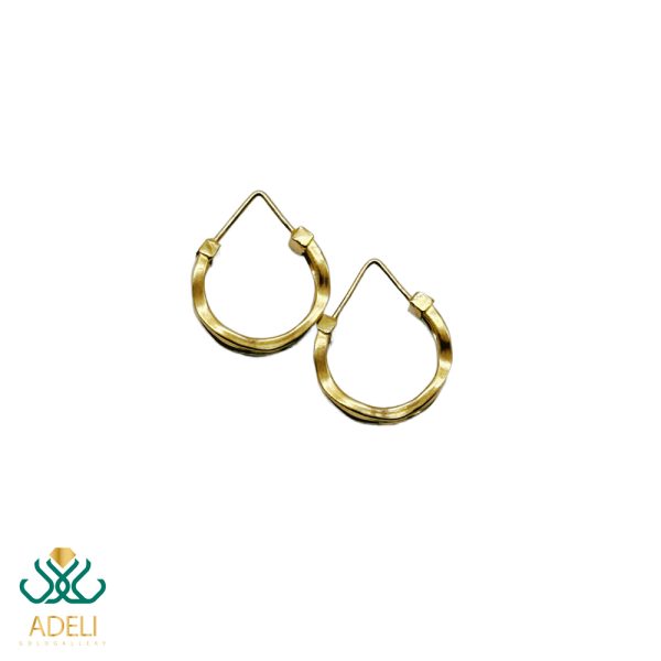 گوشواره طلا حلقه ای دو رنگ