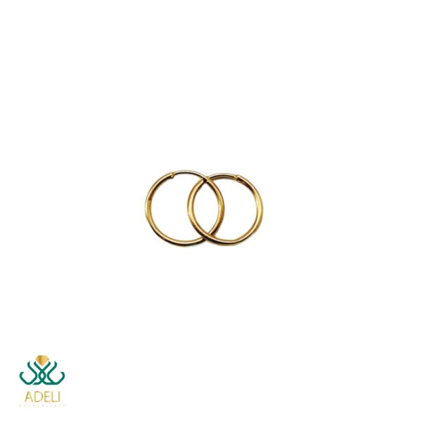 گوشواره طلا حلقه ای ساده البرنادو