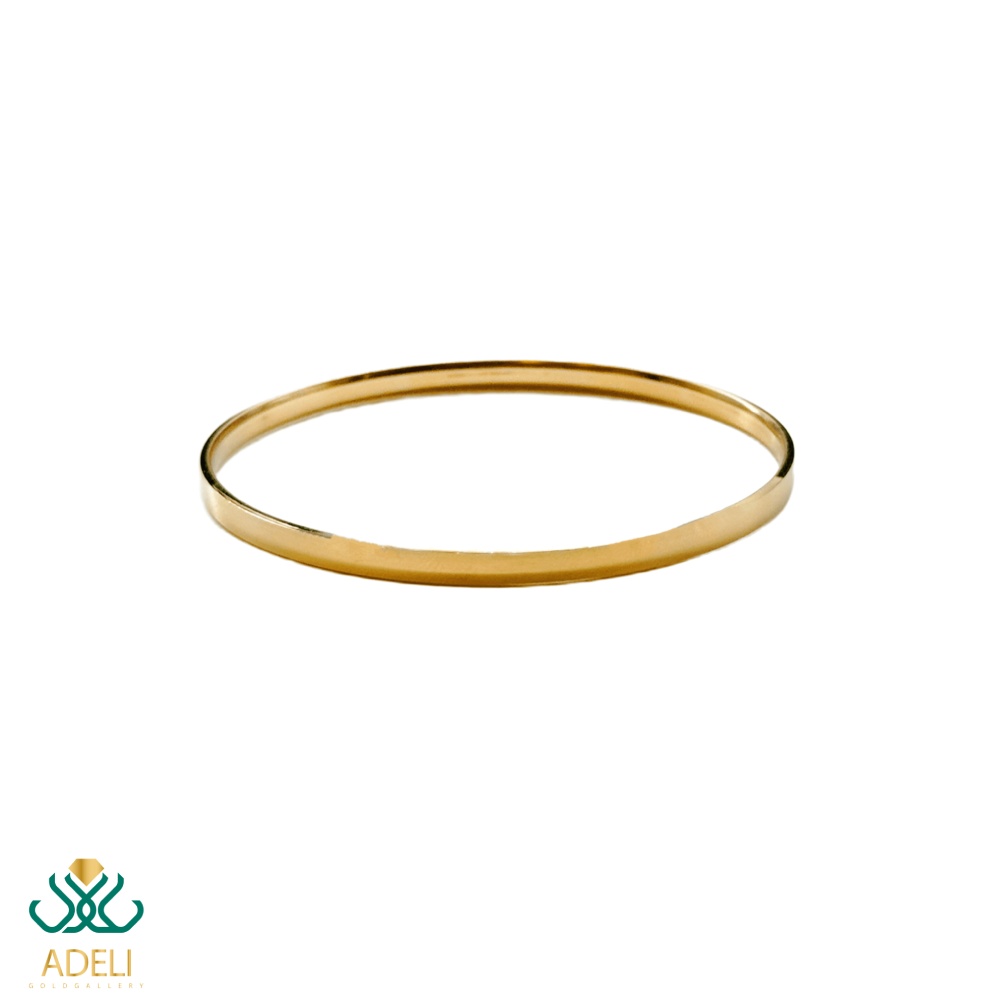 النگو طلا آینه ای پهن