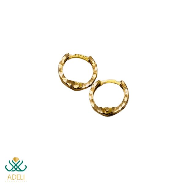 گوشواره طلا حلقه ای تراشه