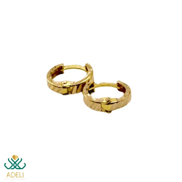 گوشواره طلا حلقه ای تراشه