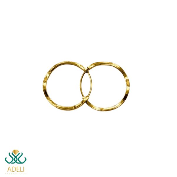 گوشواره طلا حلقه ای موجی