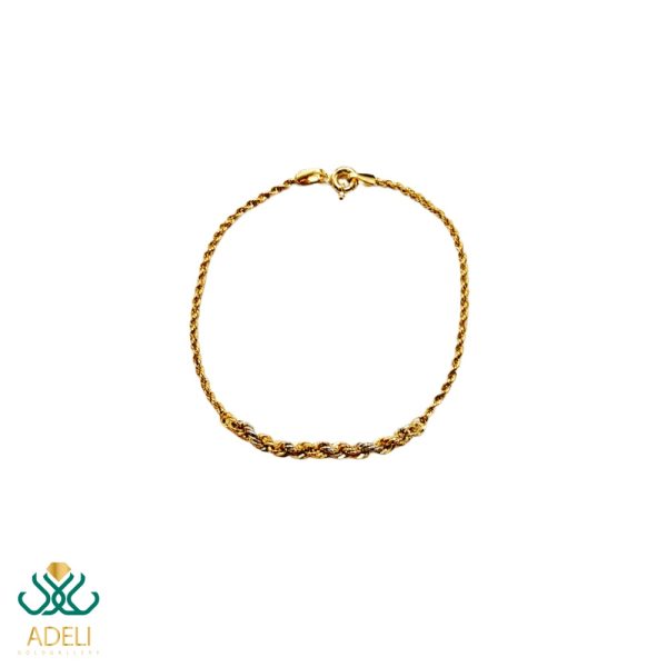 دستبند طلا شل طنابی