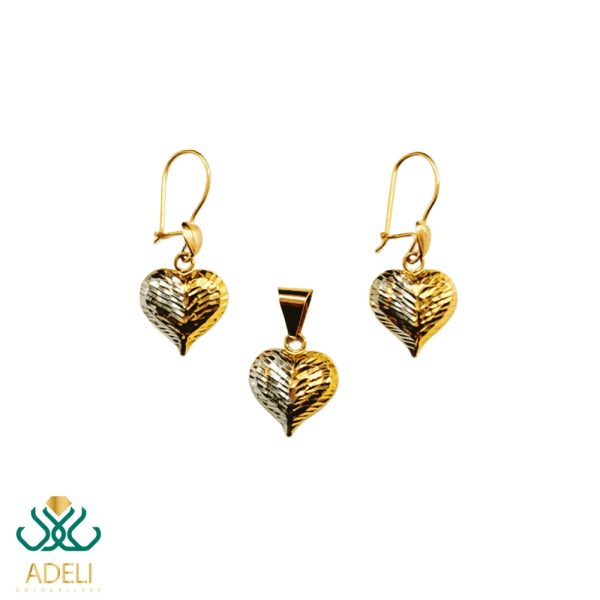 نیم ست طلا قلب