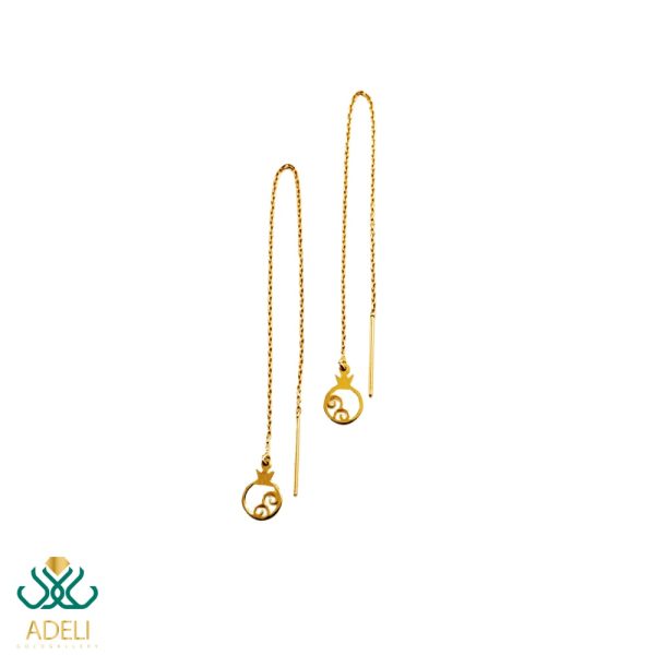 گوشواره طلا بخیه ای انار