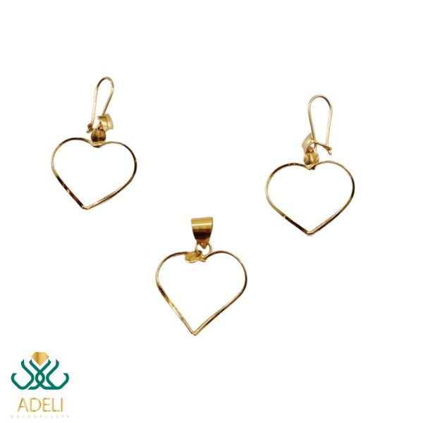 نیم ست طلا قلب